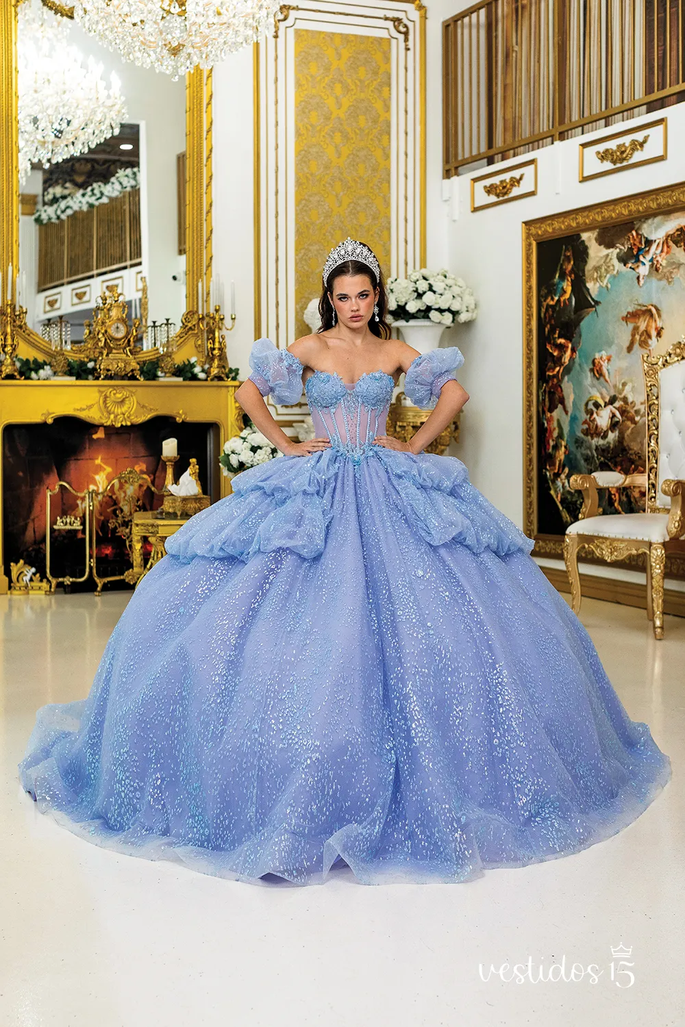Vestido de 15 años Irene Azul