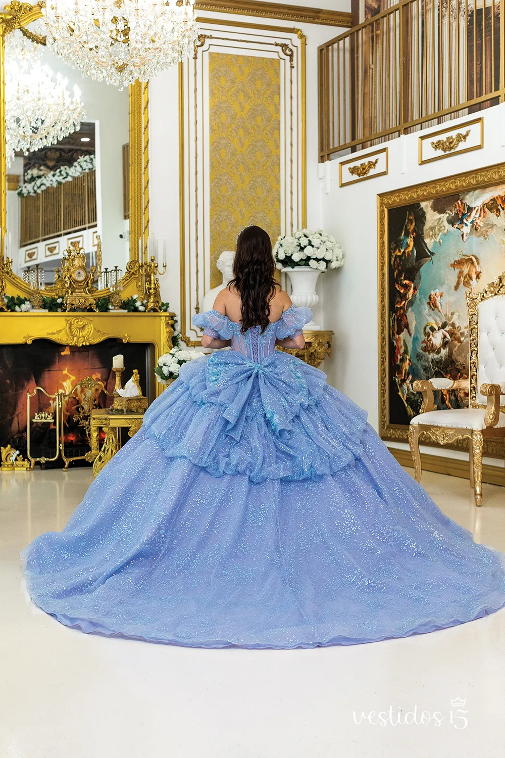 Alternative view of Vestido de 15 años Irene Azul