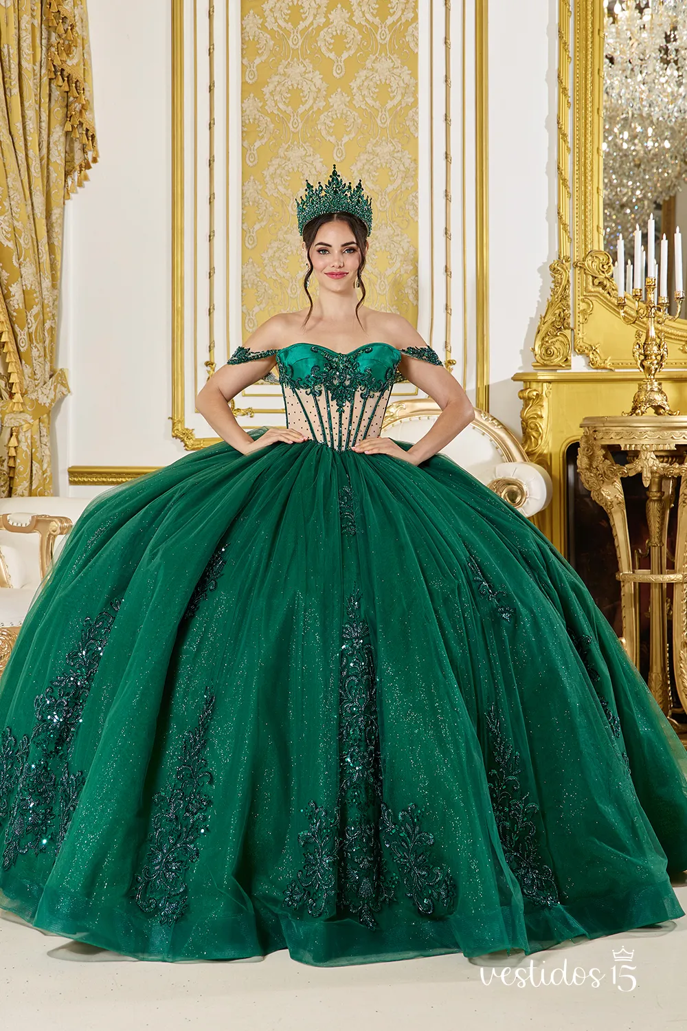 Vestido de 15 años Leonor Verde