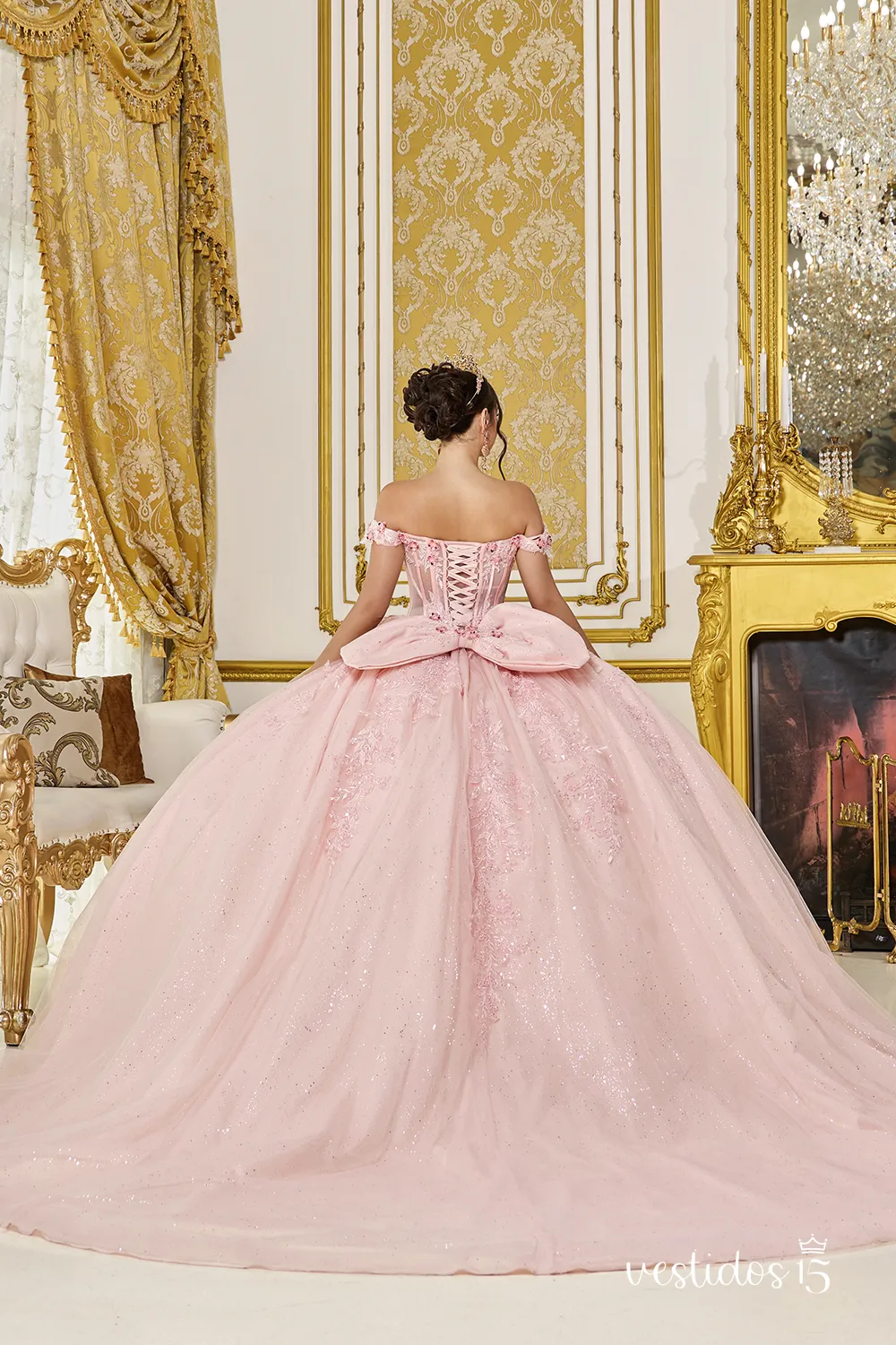 Alternative view of Vestido de 15 años Milena Rosa