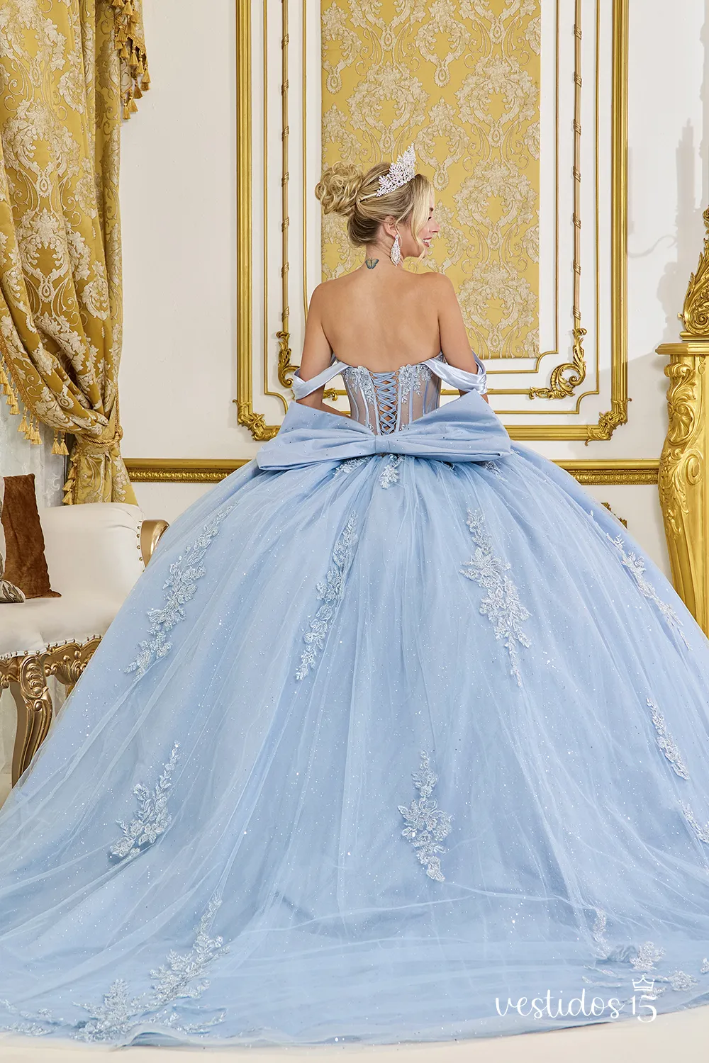 Alternative view of Vestido de 15 años Olivia Azul