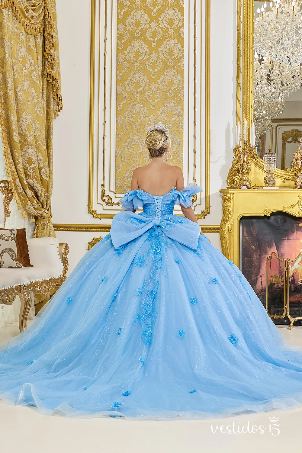 Alternative view of Vestido de 15 años Sara Azul