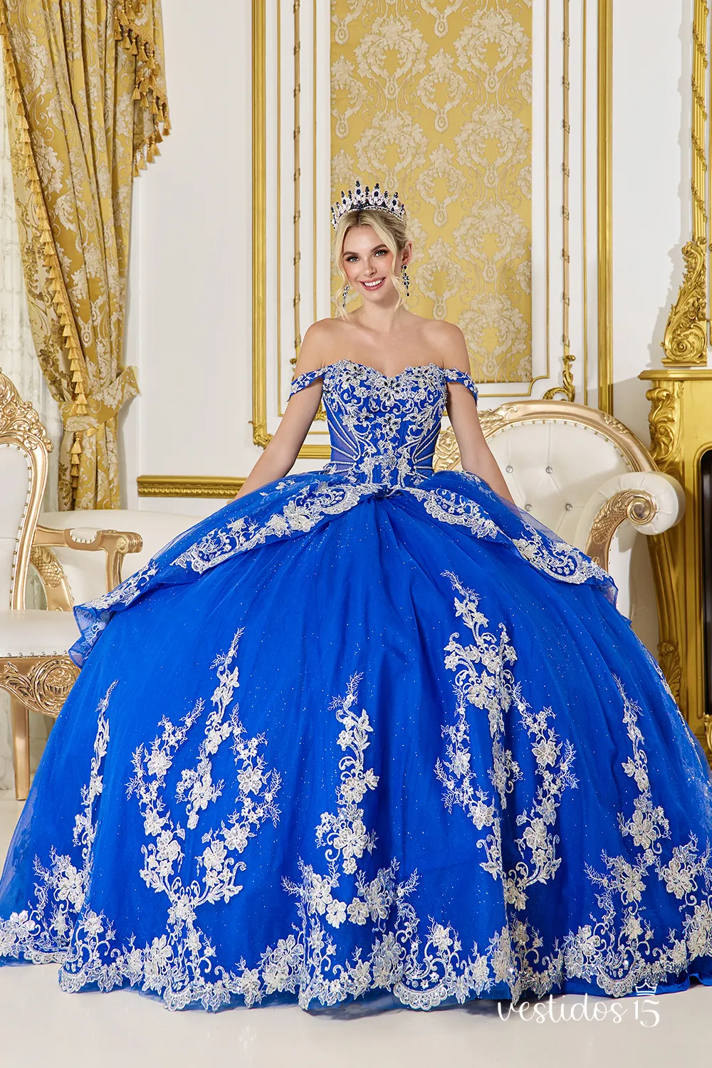 Vestido de 15 años Clara Azul Rey