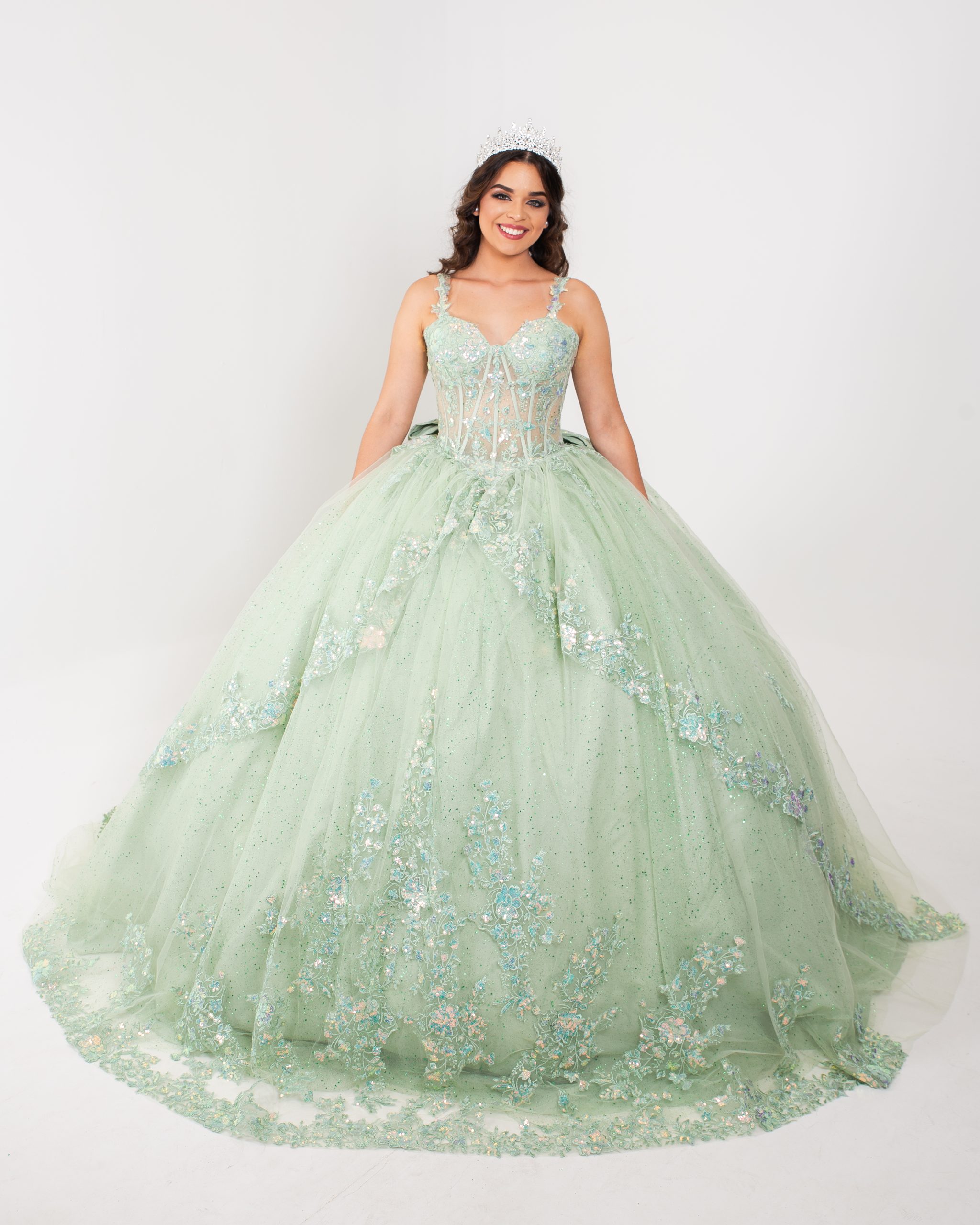 Vestido de 15 años Giss Verde Manzana Vestido de 15 años Giss Verde Manzana