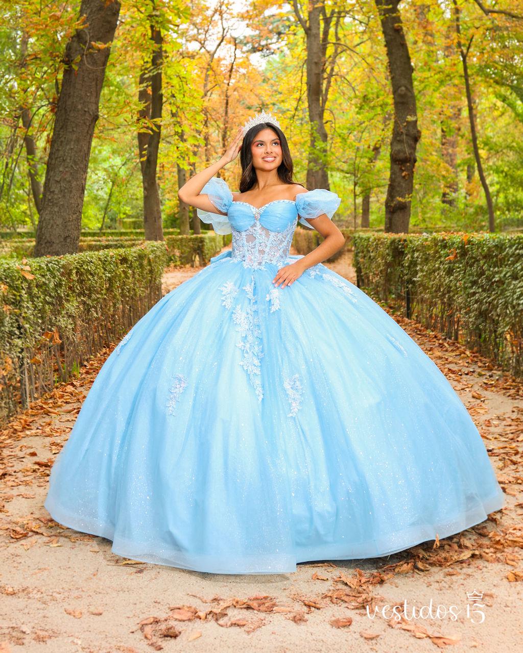 Vestido de 15 años Campanita Azul Cielo