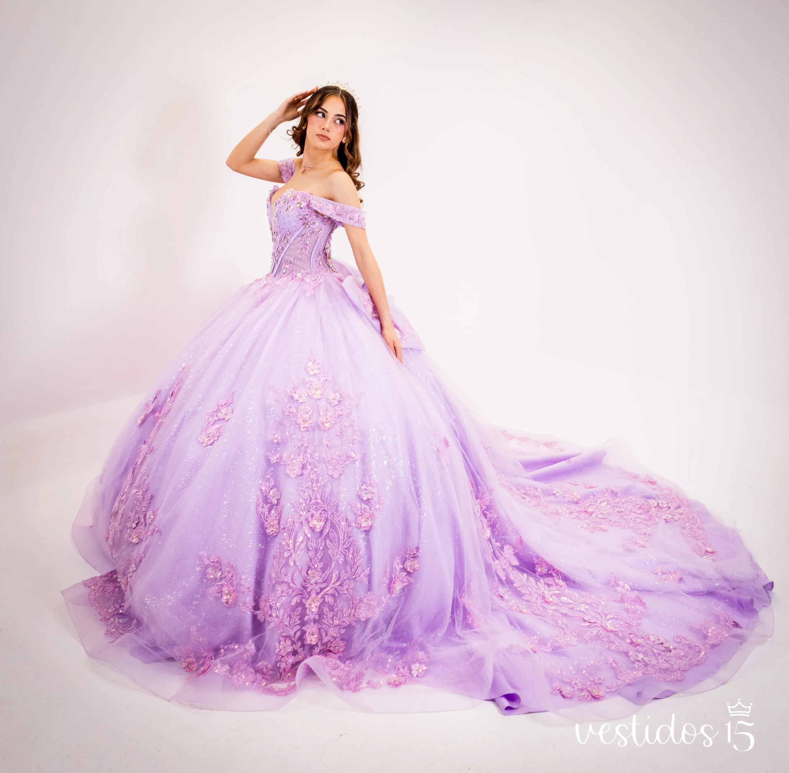 Vestido de 15 años en Alquiler Valeria Morado