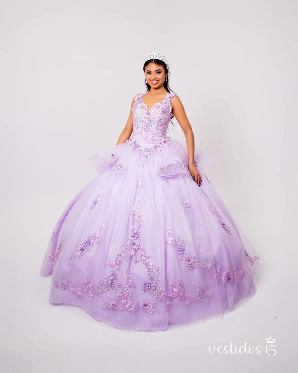 Vestido alquiler lila melody — diseño exclusivo en Vestidos15