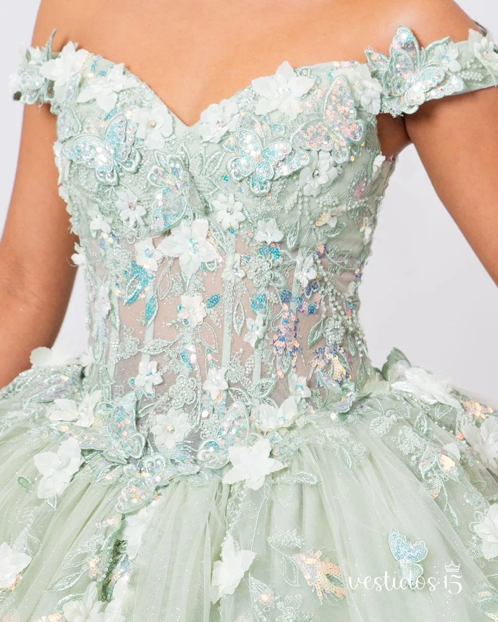 Vestido Rosi Verde en Alquiler - Imagen 3