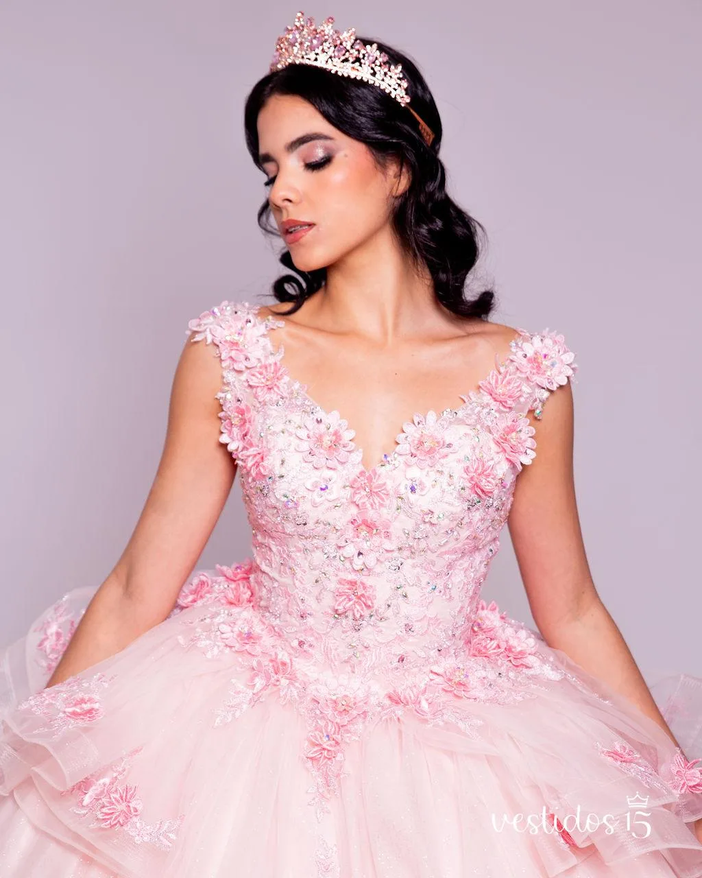 Vestido Melody Rosa en Alquiler - Imagen 3