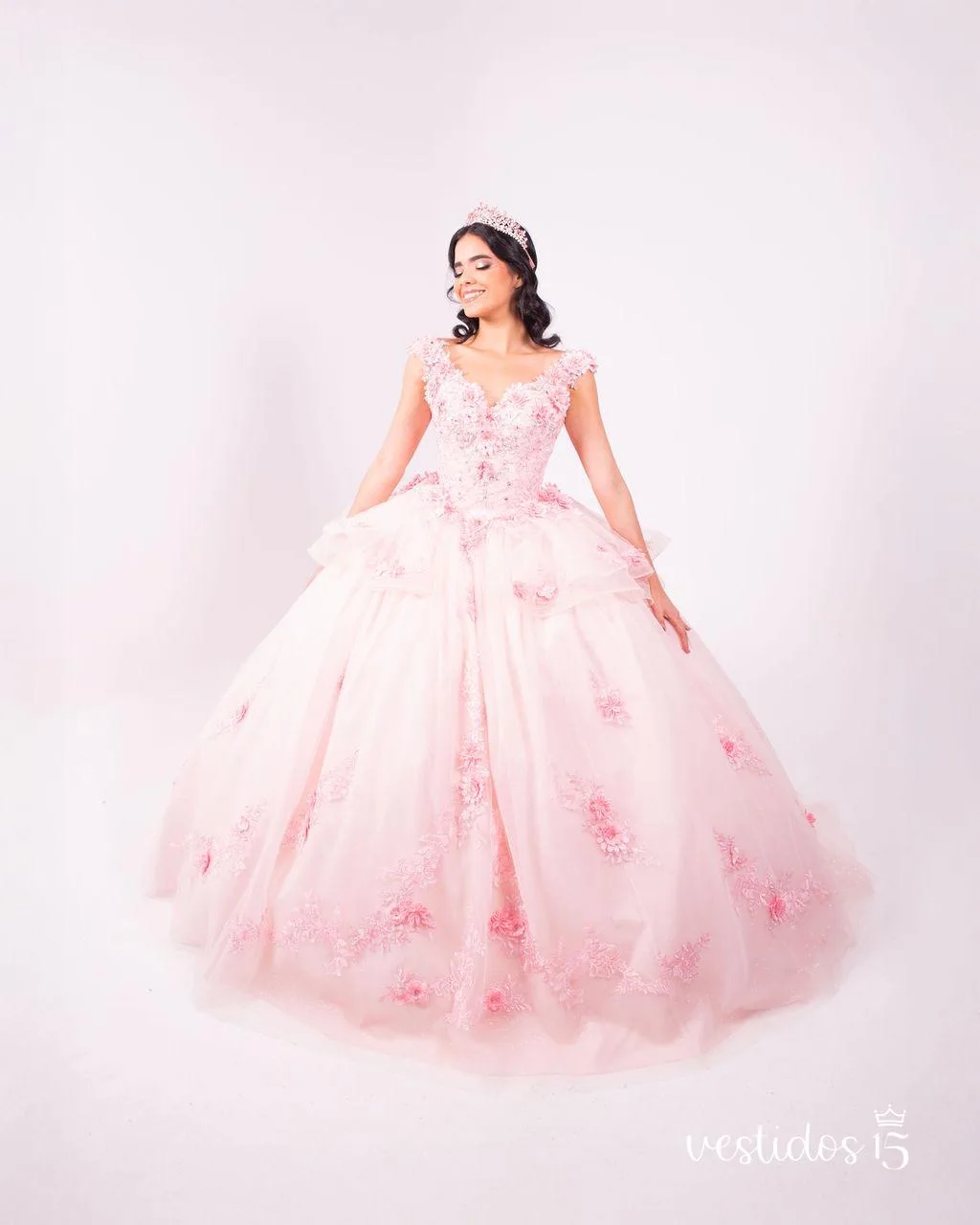 Alternative view of Vestido Melody Rosa en Alquiler
