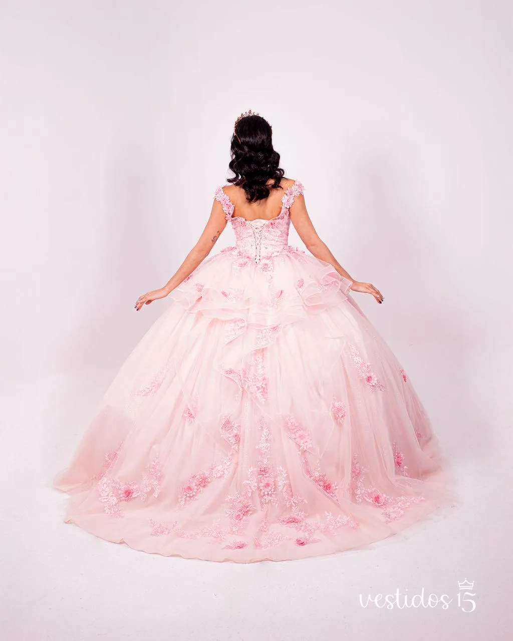 Vestido Melody Rosa en Alquiler - Imagen 5
