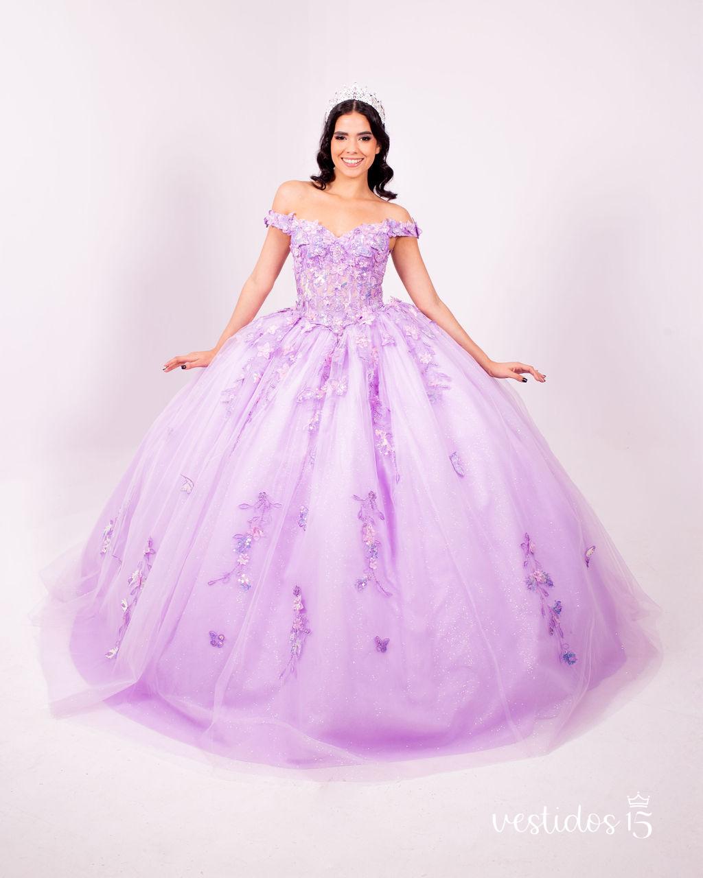 Vestido Rosi Lila en Alquiler