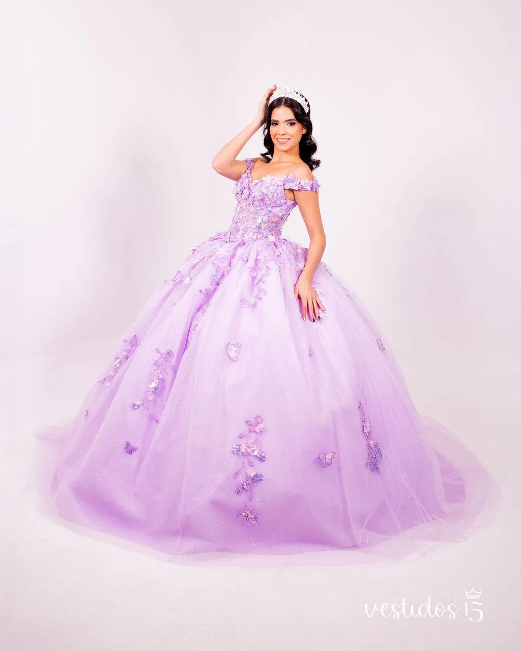 Alternative view of Vestido Rosi Lila en Alquiler
