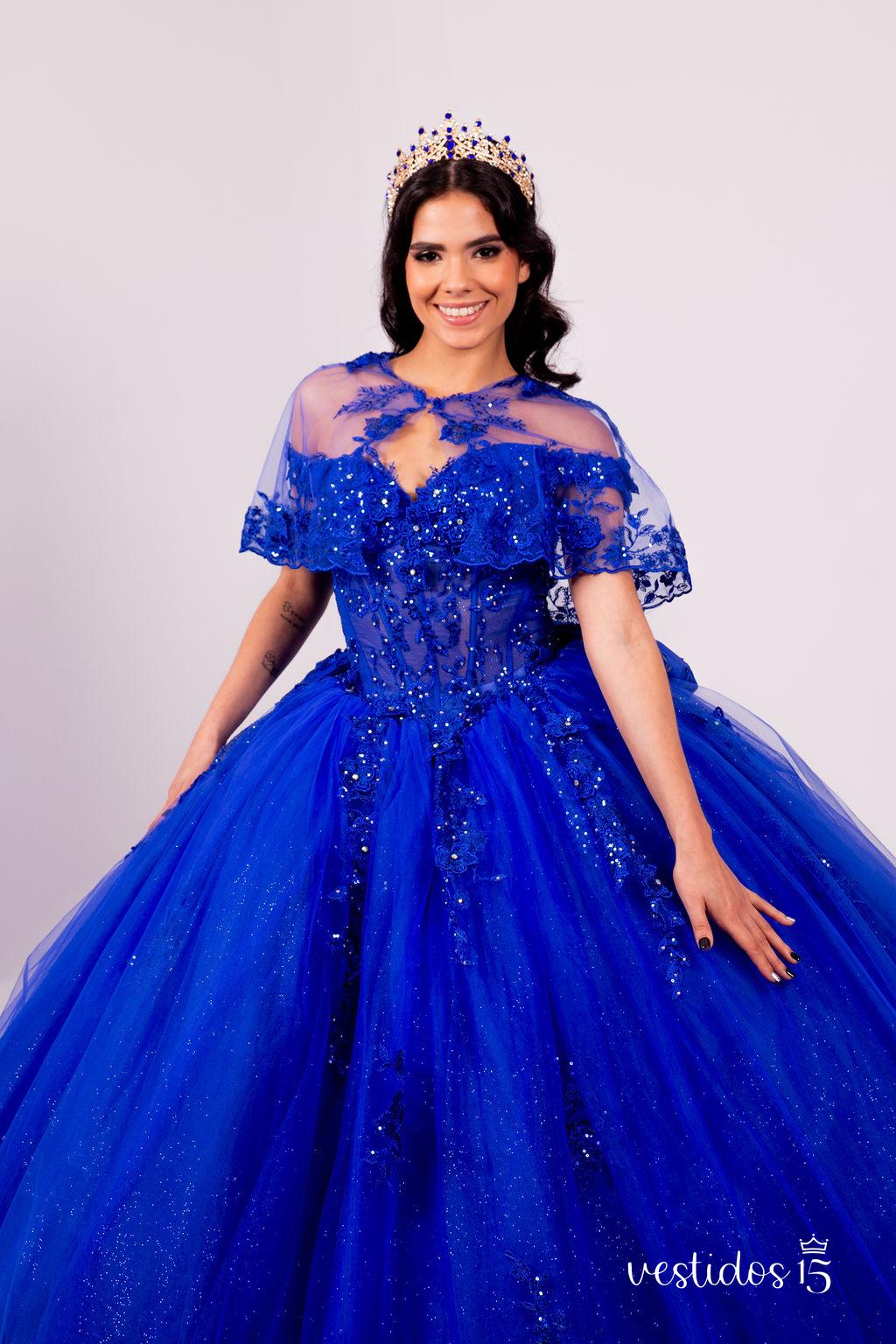 Vestido de 15 años Isa Azul Rey Vestido de 15 años Isa Azul Rey - Imagen 3