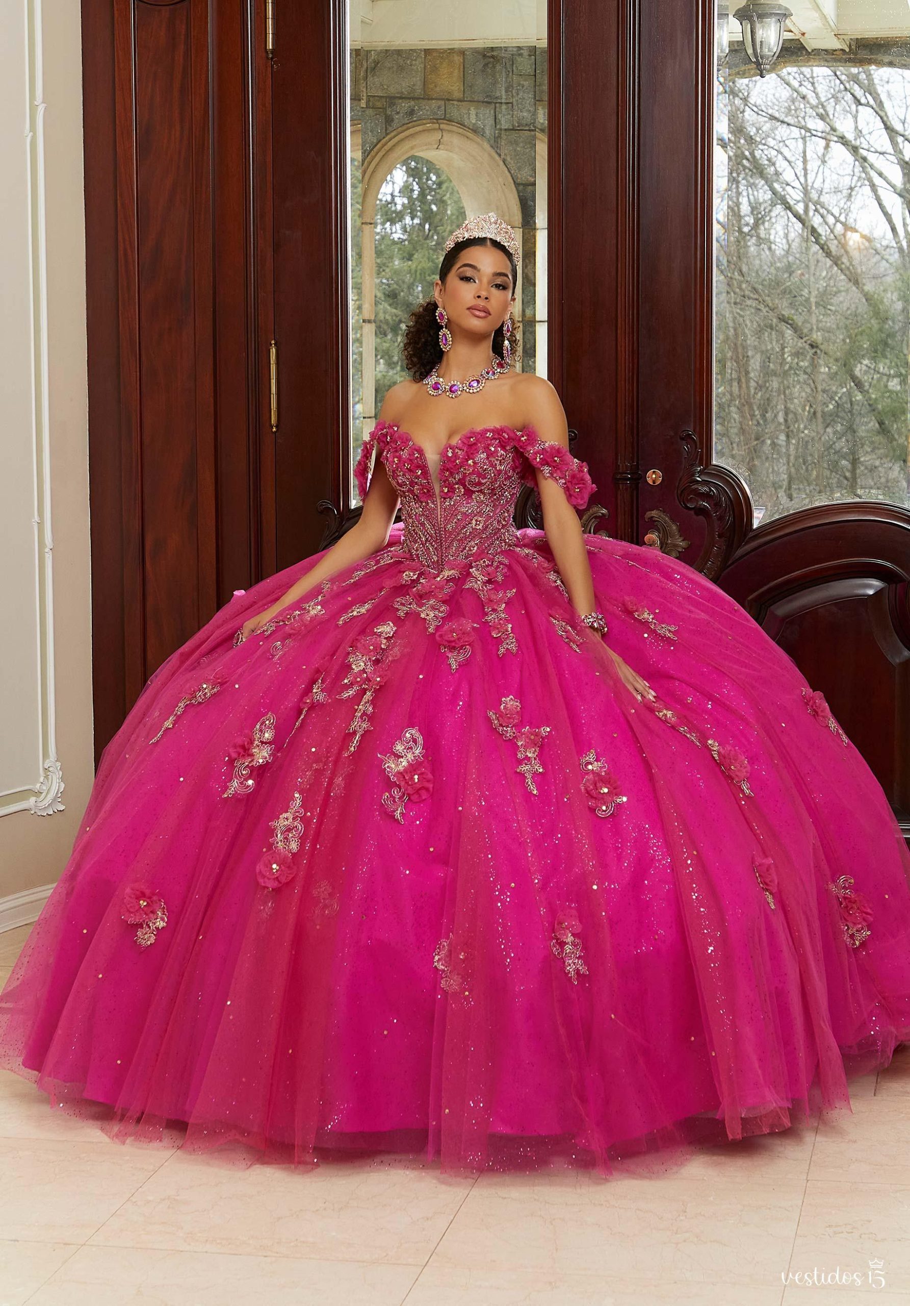 Vestido de 15 años Ana Rosa Fucsia