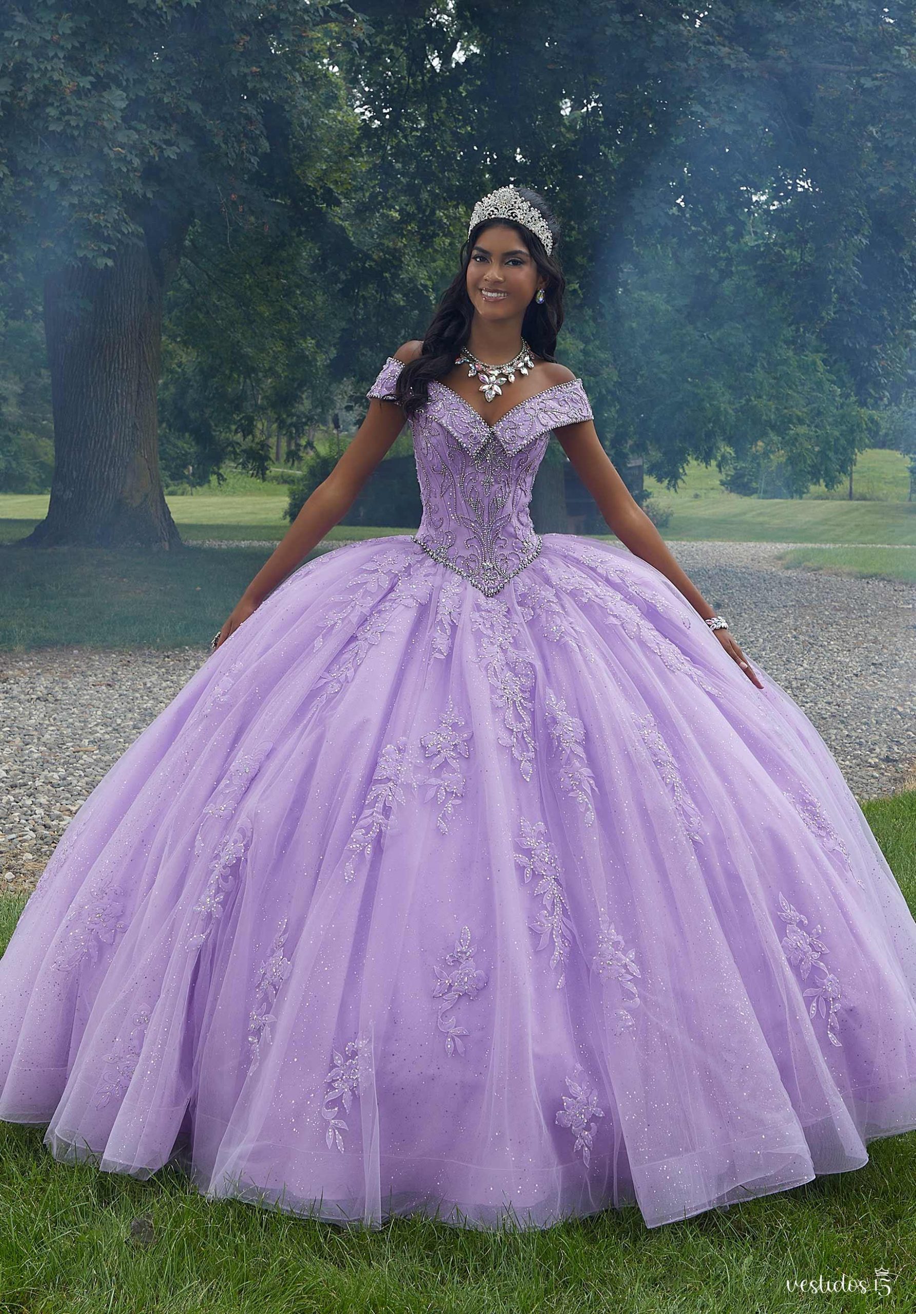 Vestido de 15 años Anabel Lila pastel