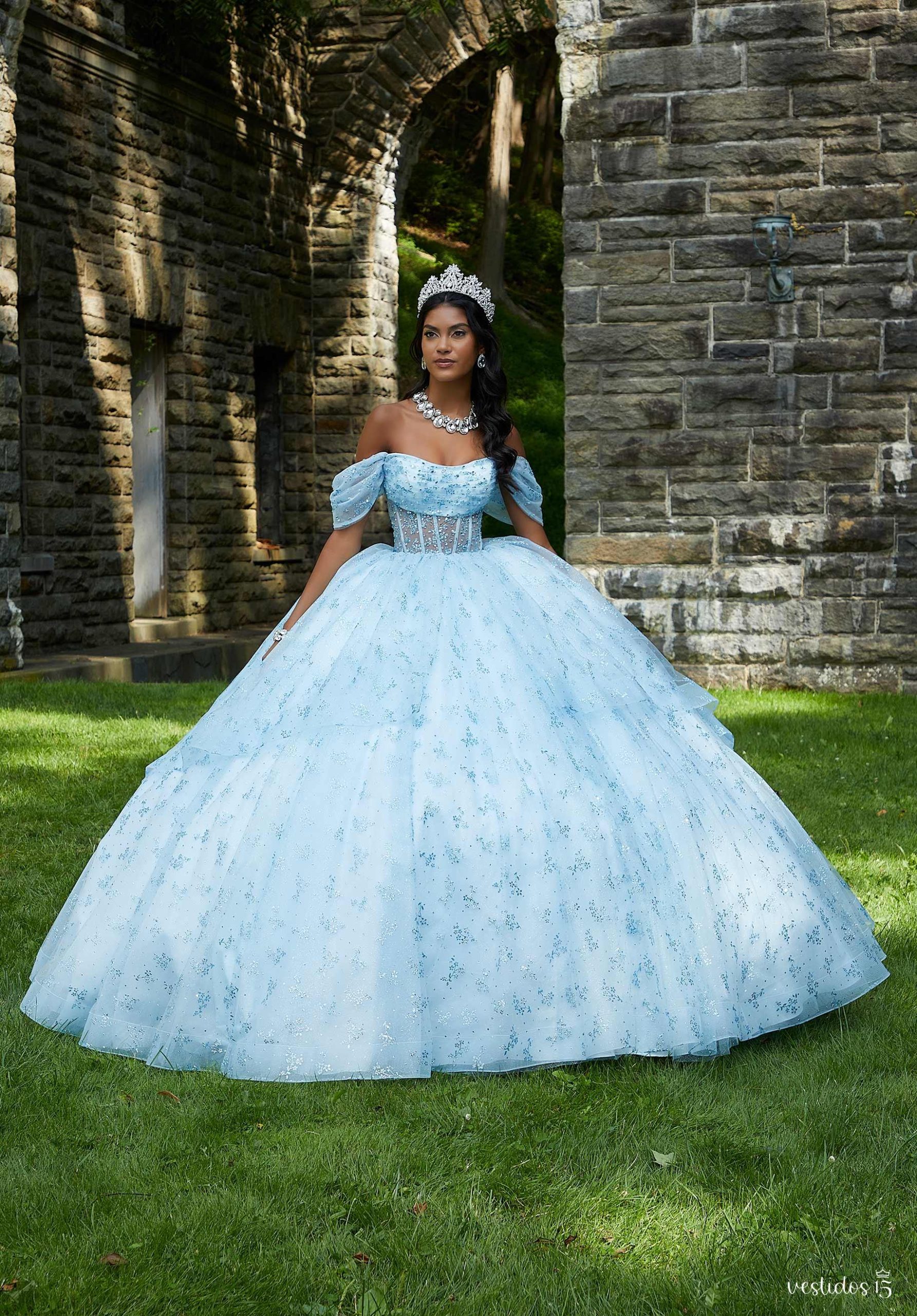 Vestido de 15 años Anahí Azul