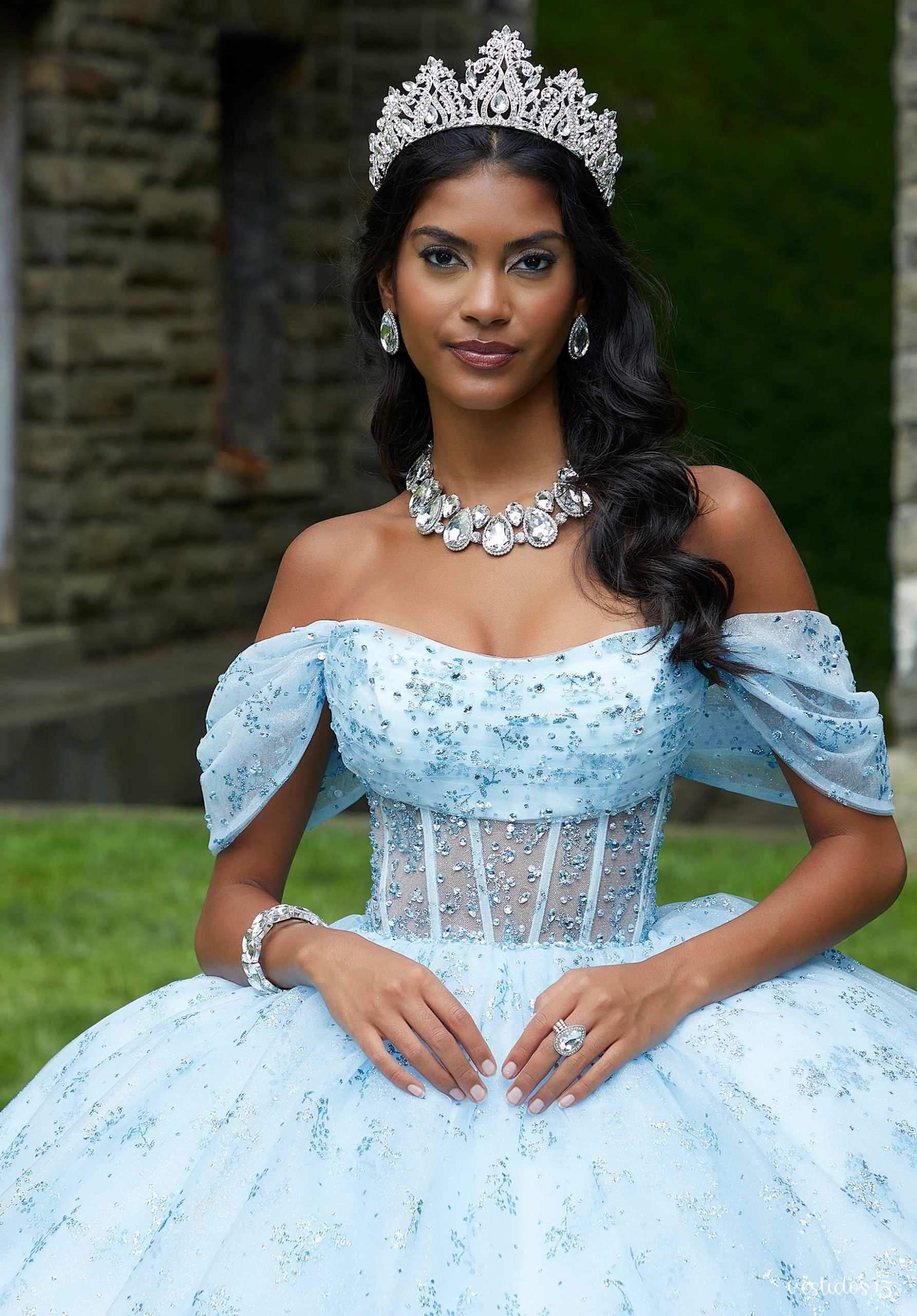 Alternative view of Vestido de 15 años Anahí Azul
