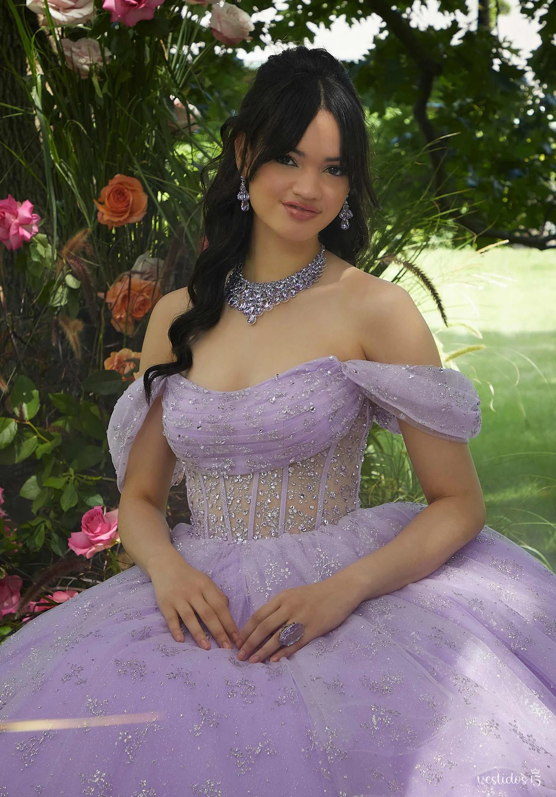 Alternative view of Vestido de 15 años Anahí Lila
