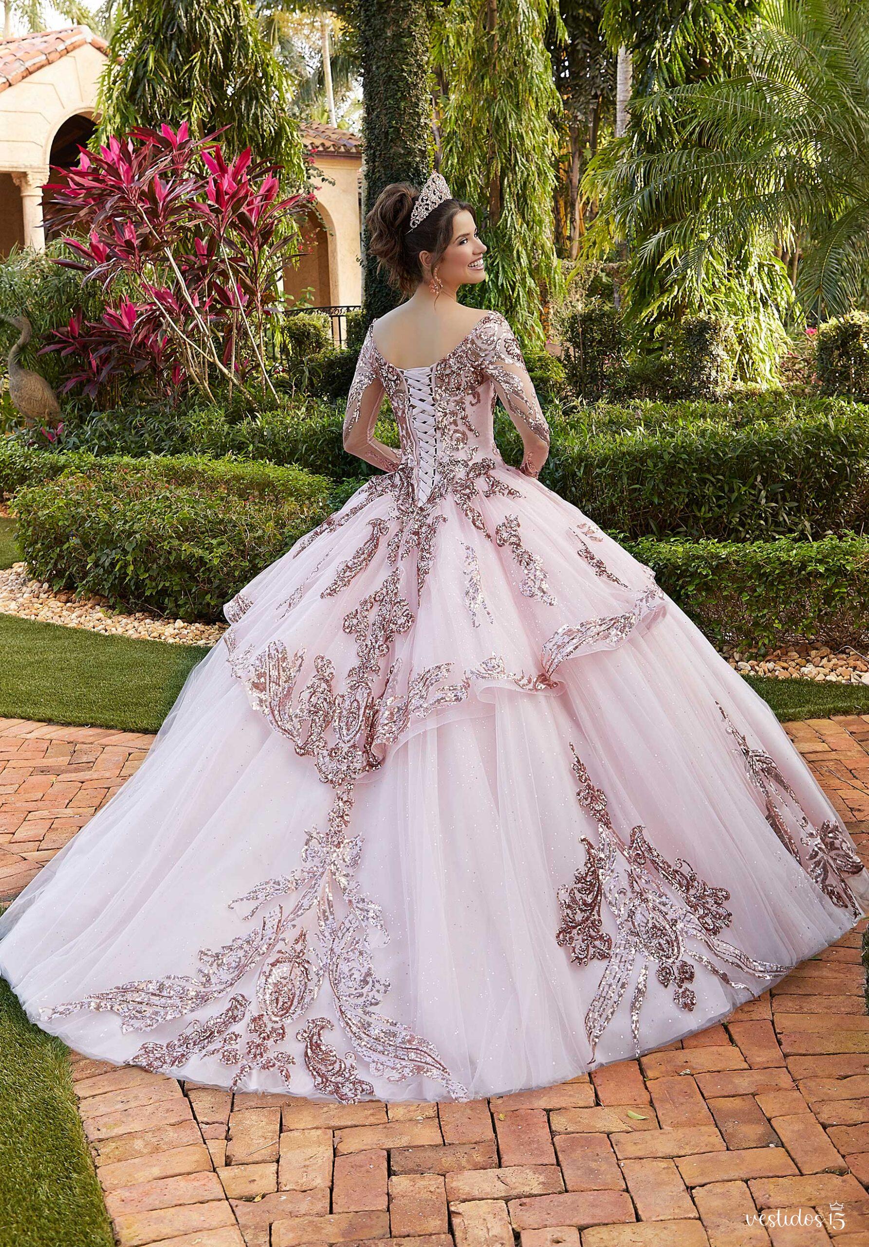 Vestido de 15 años Adela Rosa Vestido de 15 años Adela Rosa - Imagen 3