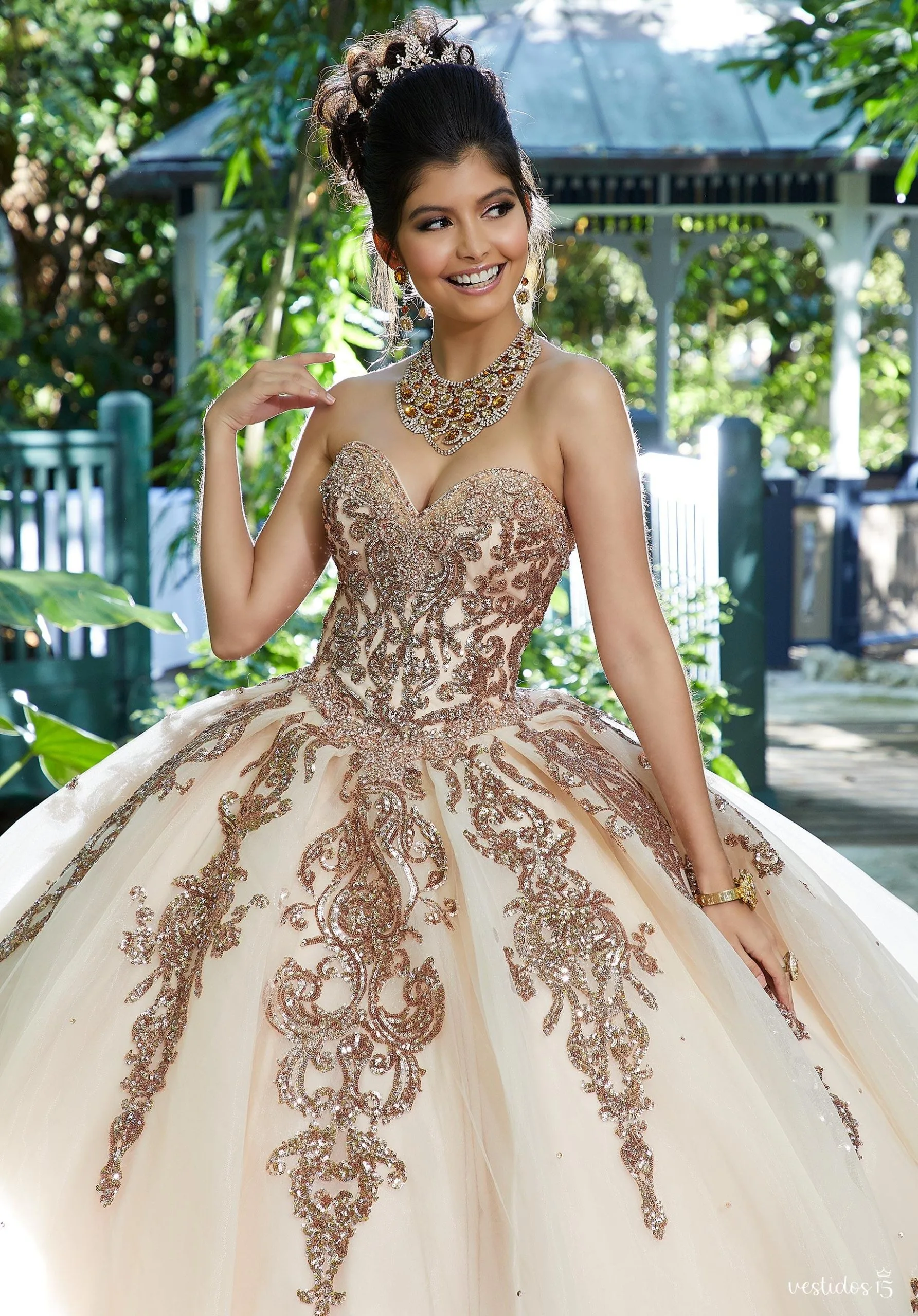 Alternative view of Vestido de 15 años Aixa Rosa