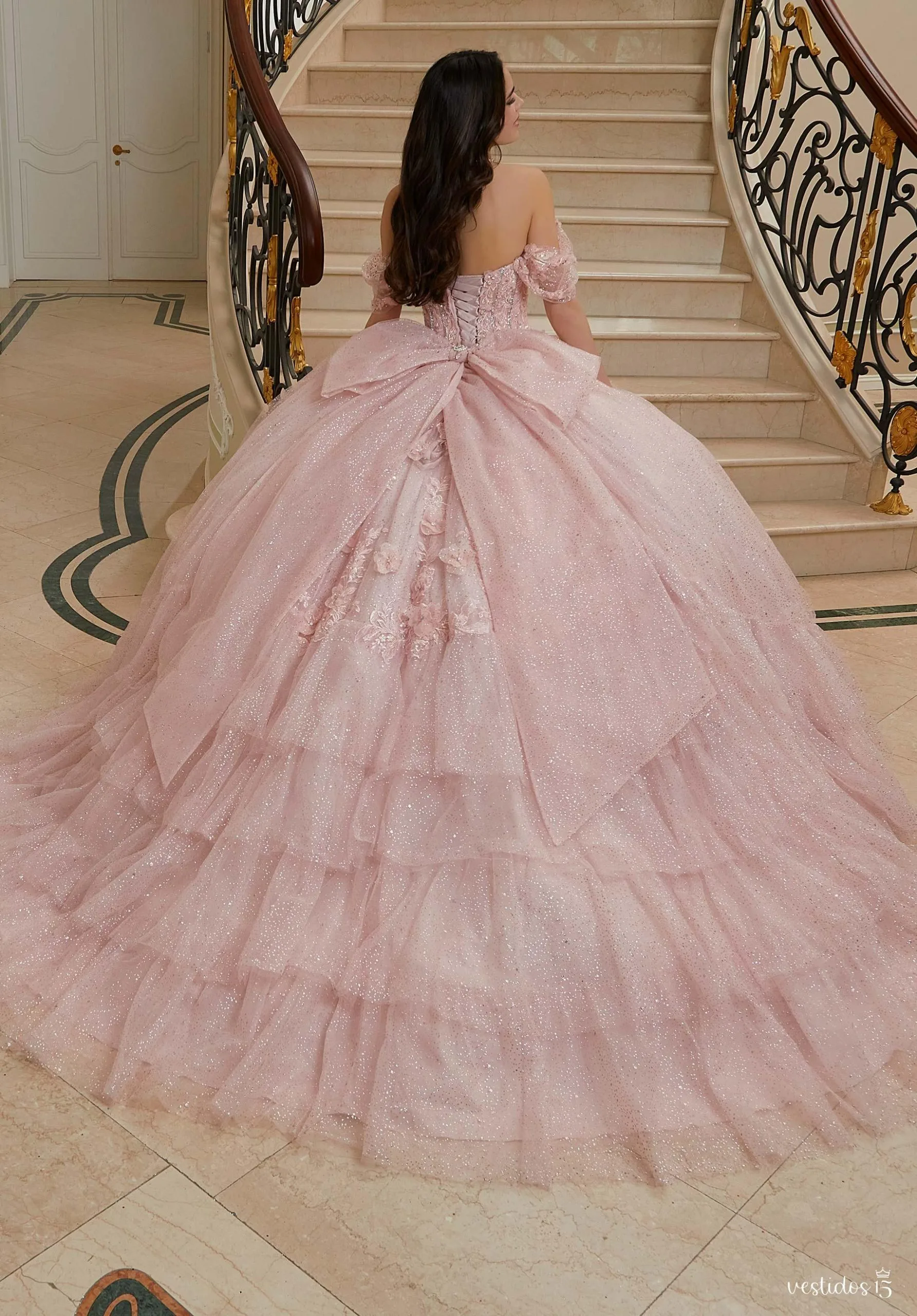 Vestido de 15 años Andrea Rosa Pastel Vestido de 15 años Andrea Rosa Pastel - Imagen 3
