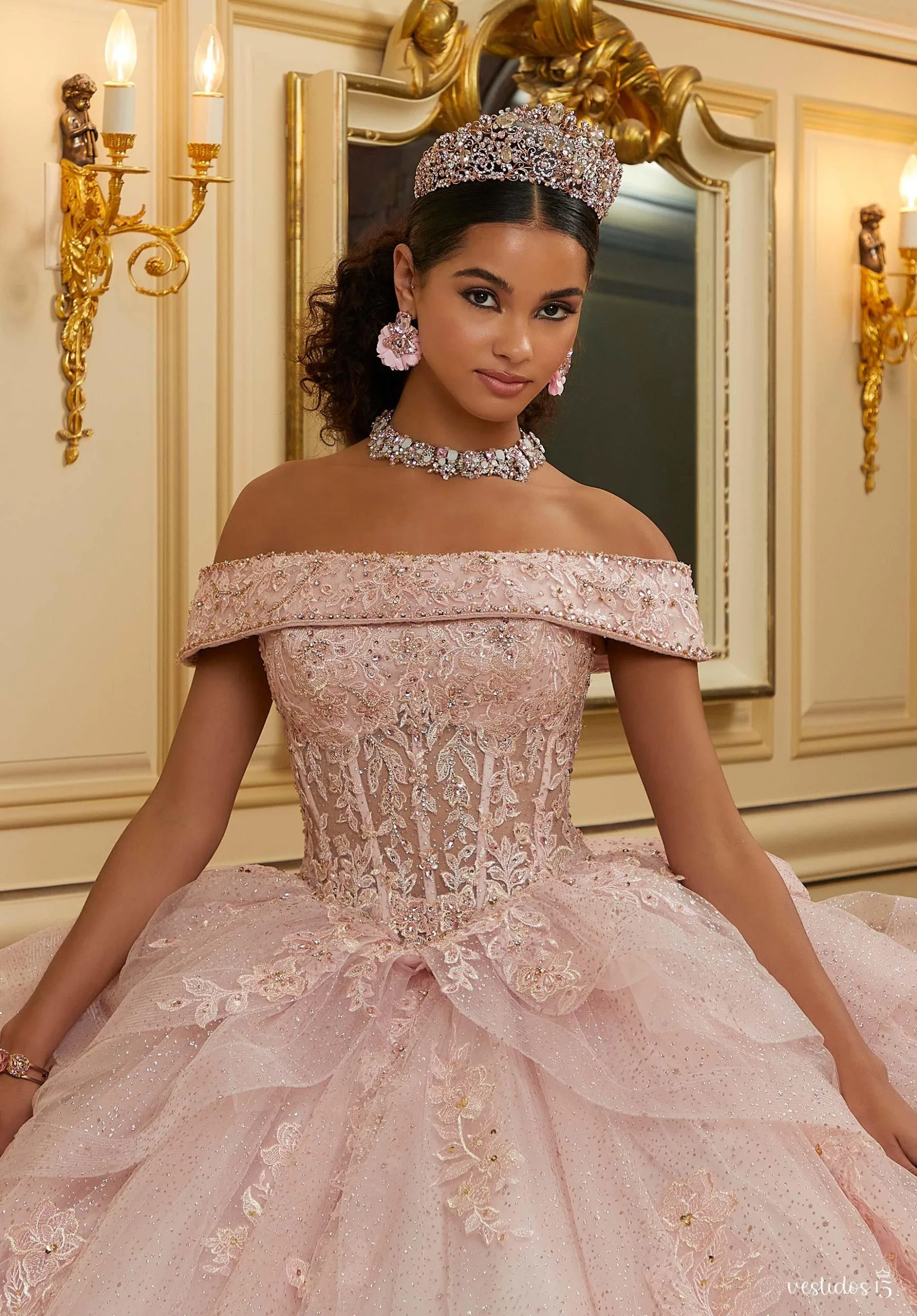 Alternative view of Vestido de 15 años Amelia Rosa