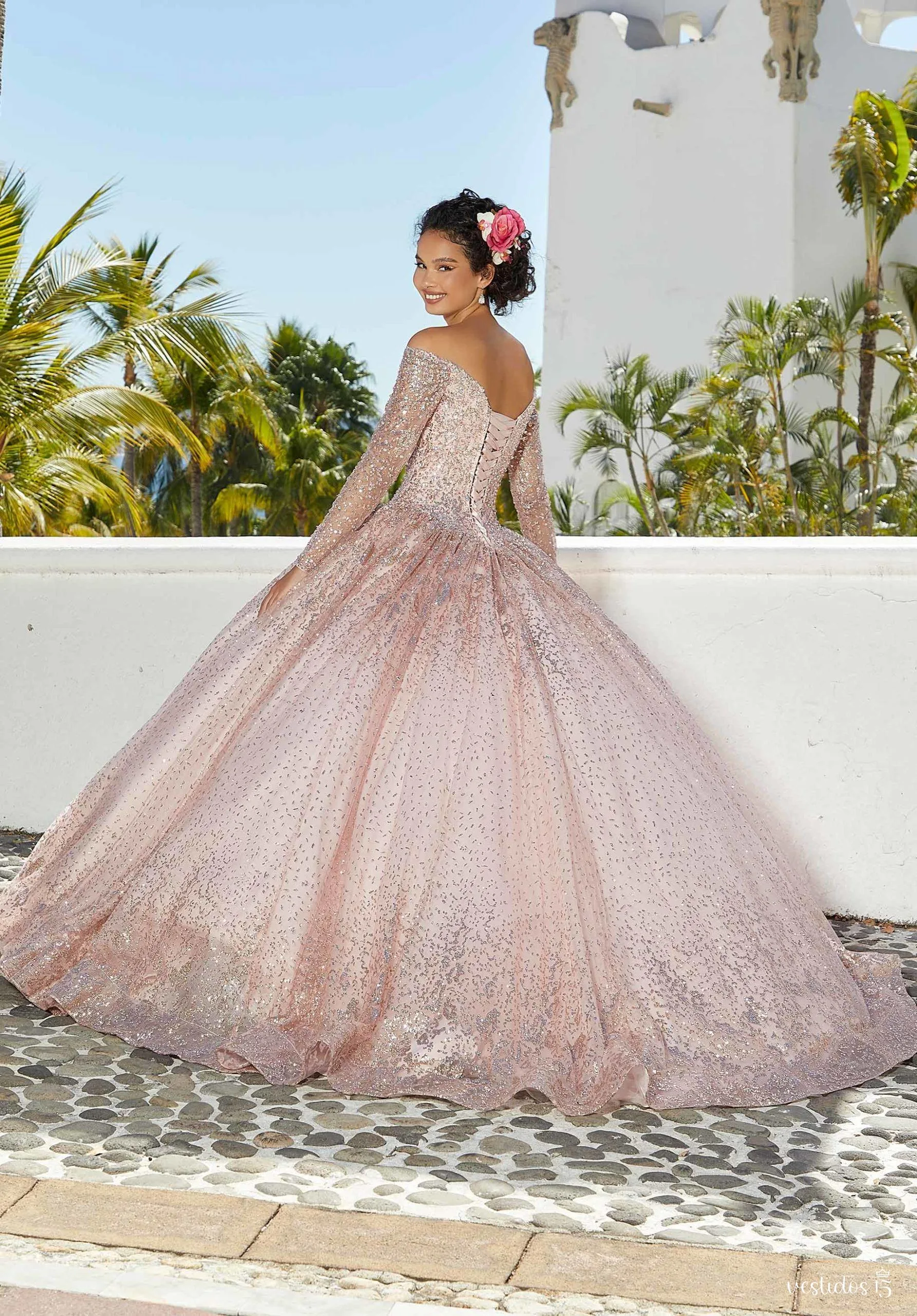 Vestido de 15 años Aurora Rosa - Imagen 4