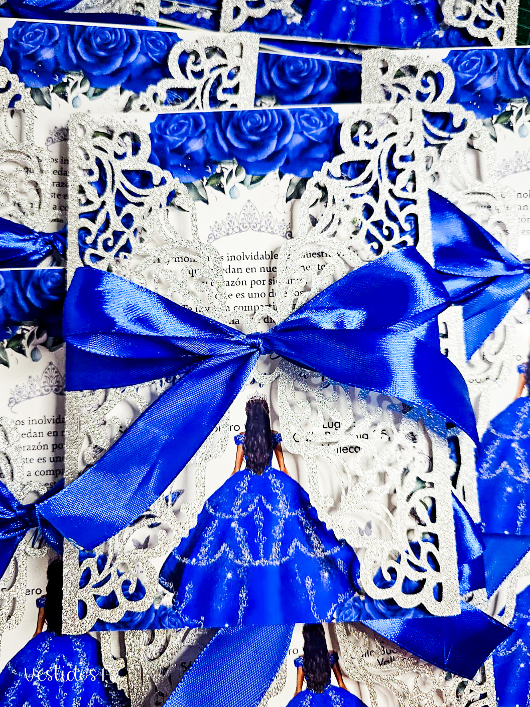 Invitación azul rey