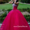 Vestido largo palabra de honor con Pedrería Rojo