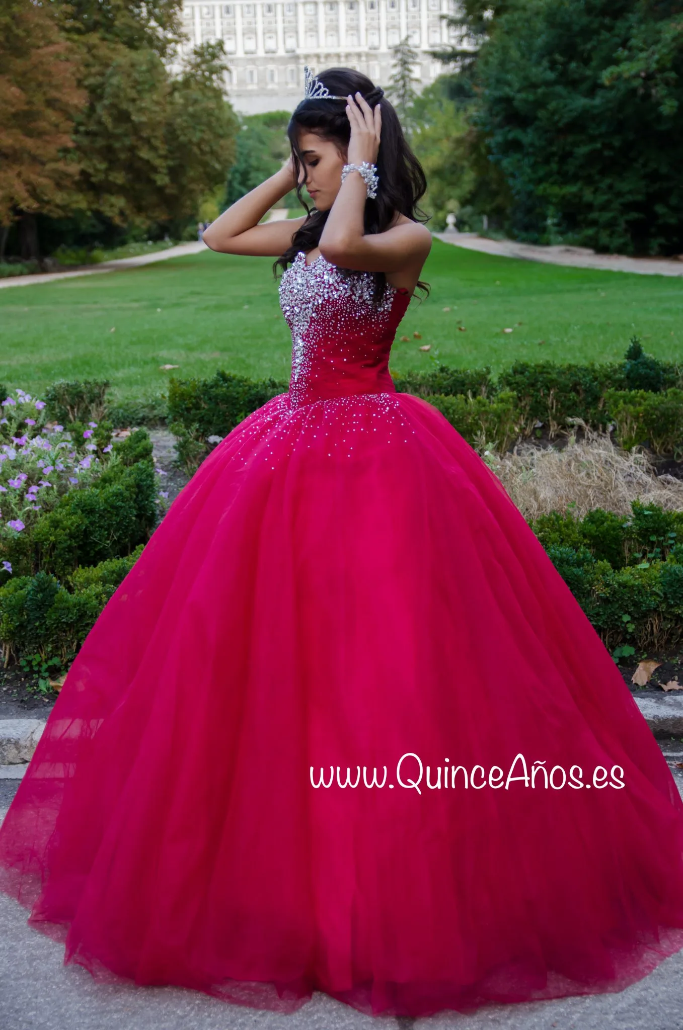 Vestido pedreria rojo palabra de alta calidad en Vestidos15