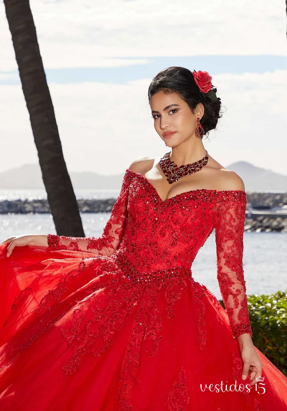 Alternative view of Vestido de 15 años Girogina Rojo