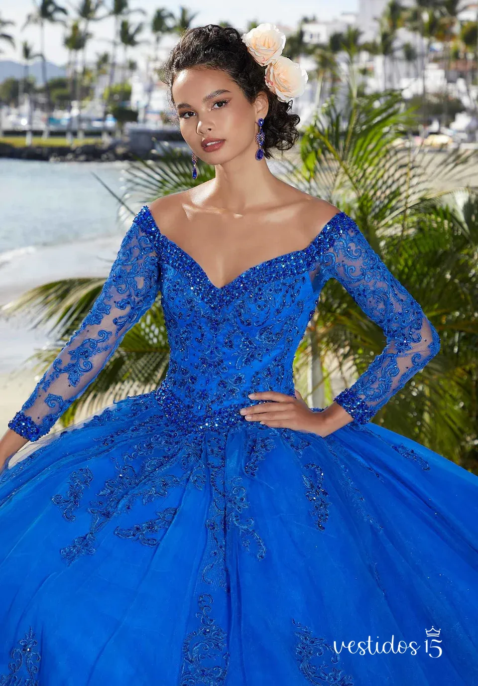 Alternative view of Vestido de 15 años Girogina Azul Real