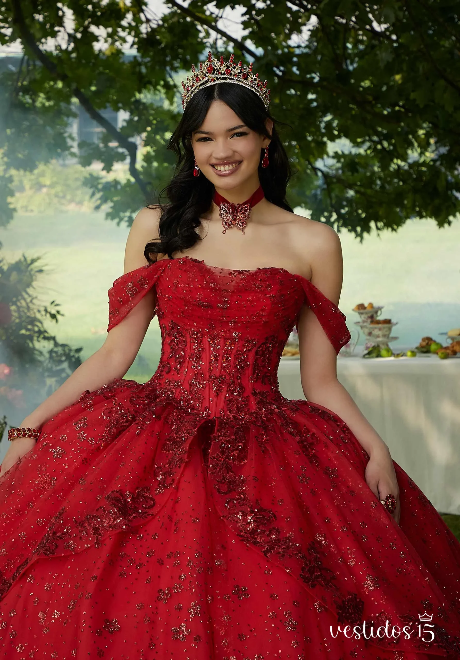 Vestido de 15 años Lea Rojo Vestido de 15 años Lea Rojo - Imagen 4