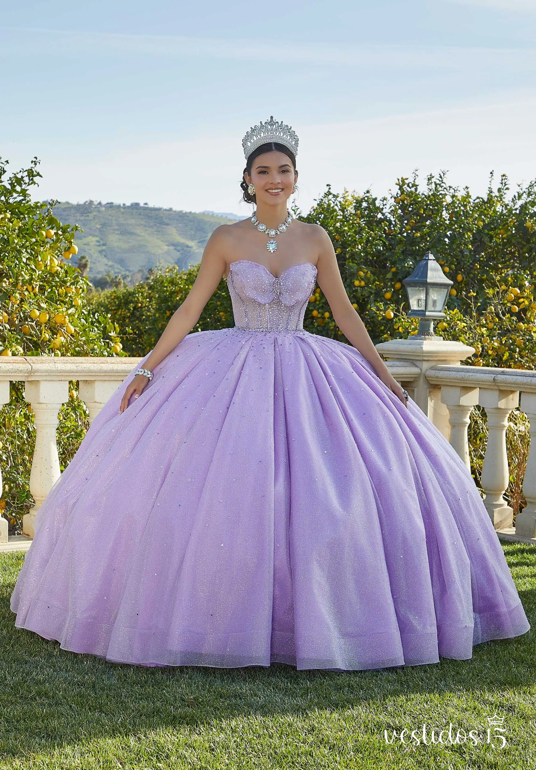 Vestido 15 lila lunet — diseño exclusivo en Vestidos15