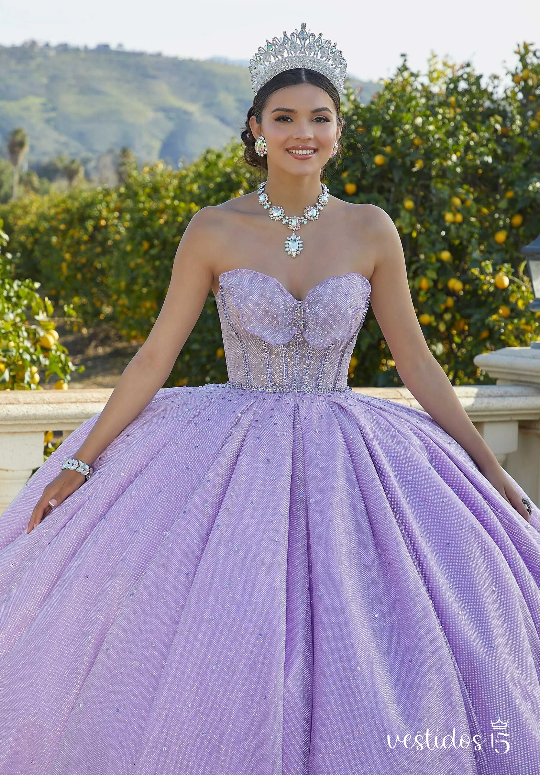 Alternative view of Vestido de 15 años Lunet Lila / Lavanda