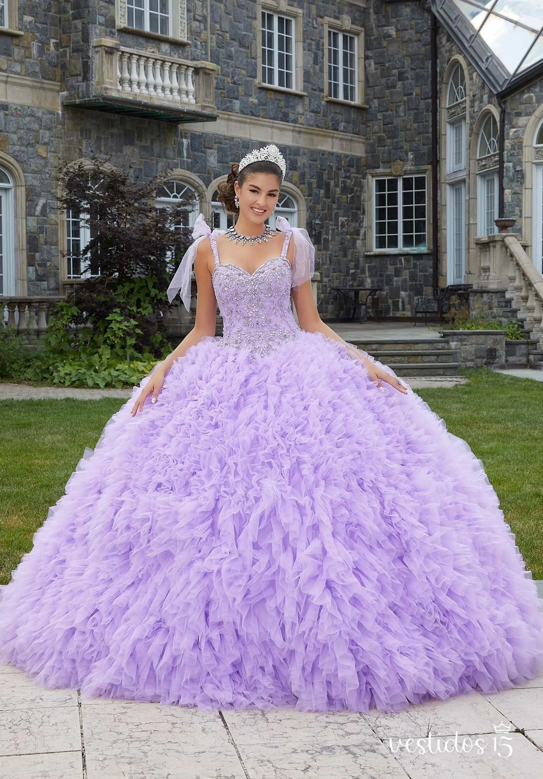 Vestido 15 lila romina — diseño exclusivo en Vestidos15
