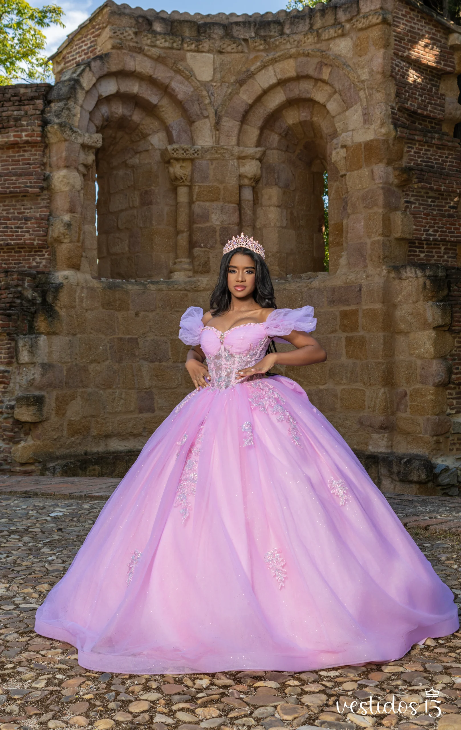 Vestido de 15 años en Alquiler Campanita Rosa Vestido de 15 años en Alquiler Campanita Rosa - Imagen 3