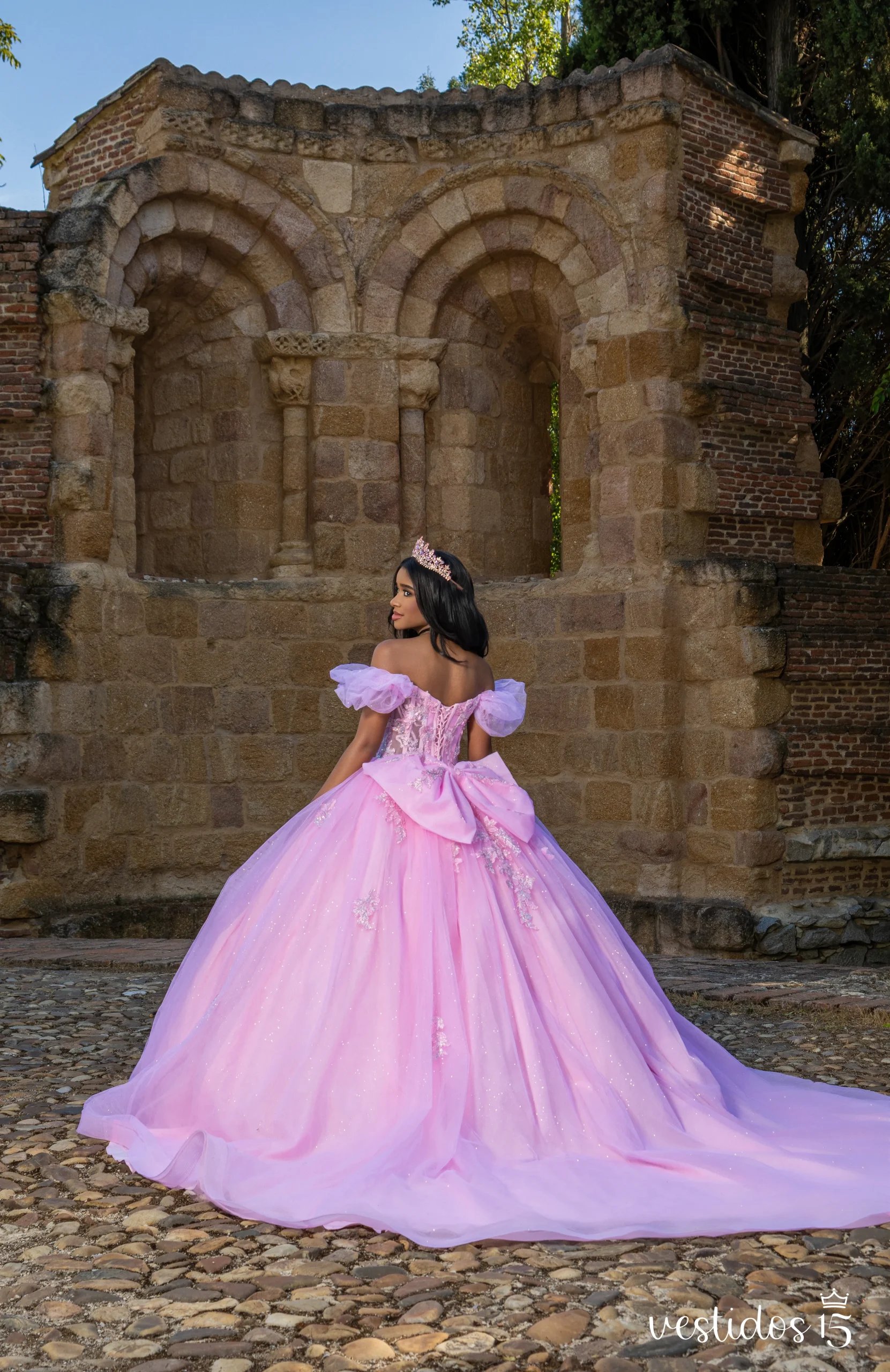Vestido de 15 años en Alquiler Campanita Rosa Vestido de 15 años en Alquiler Campanita Rosa - Imagen 4