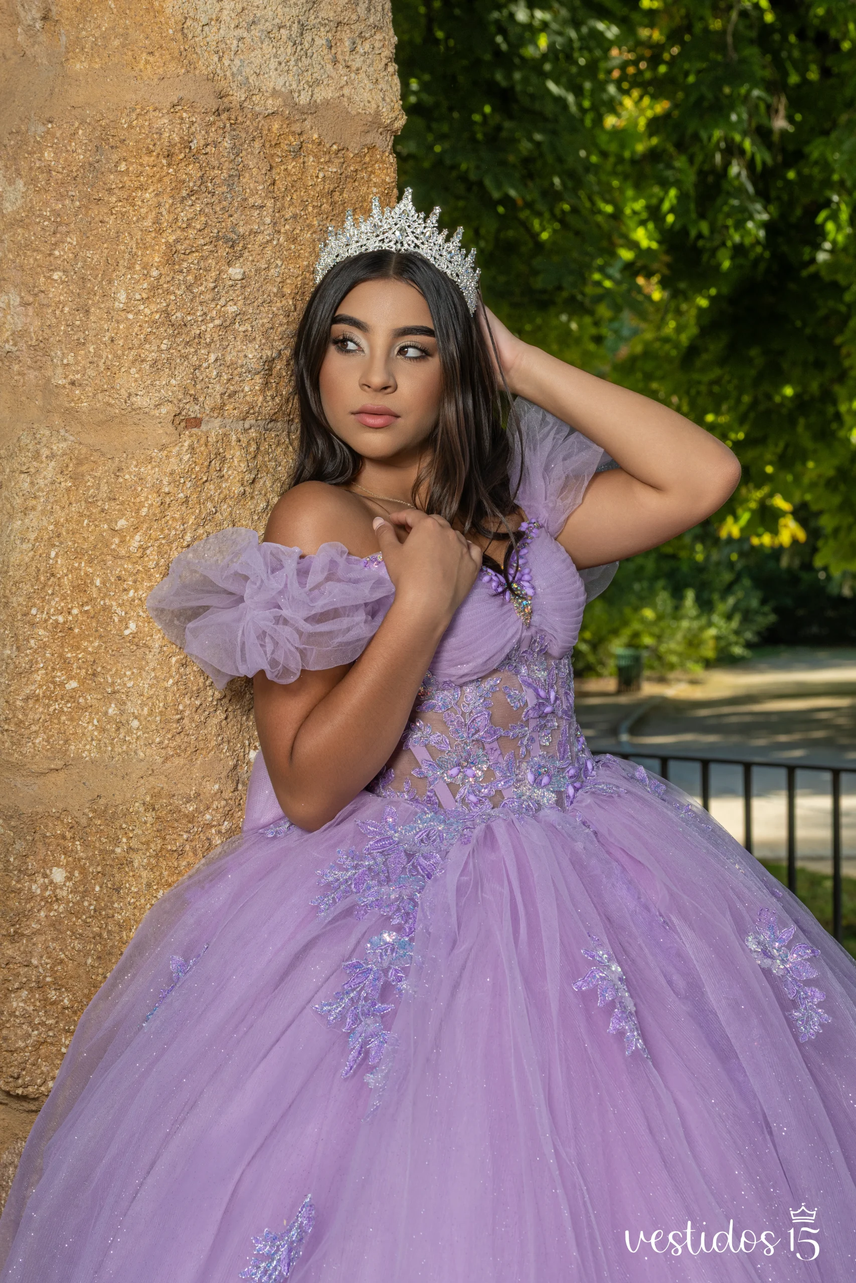 Vestido de 15 años en Alquiler Campanita Morado