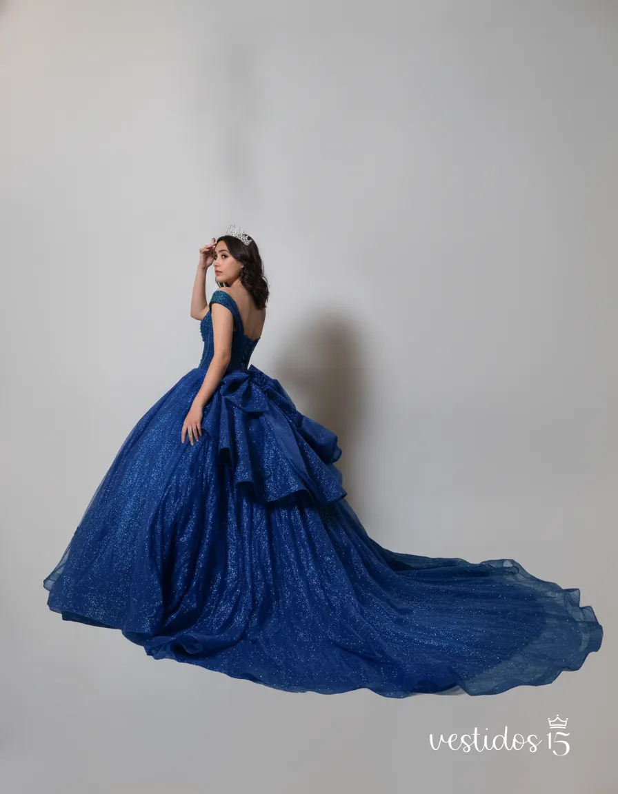 Alternative view of Vestido de 15 años Viviana Azul Rey