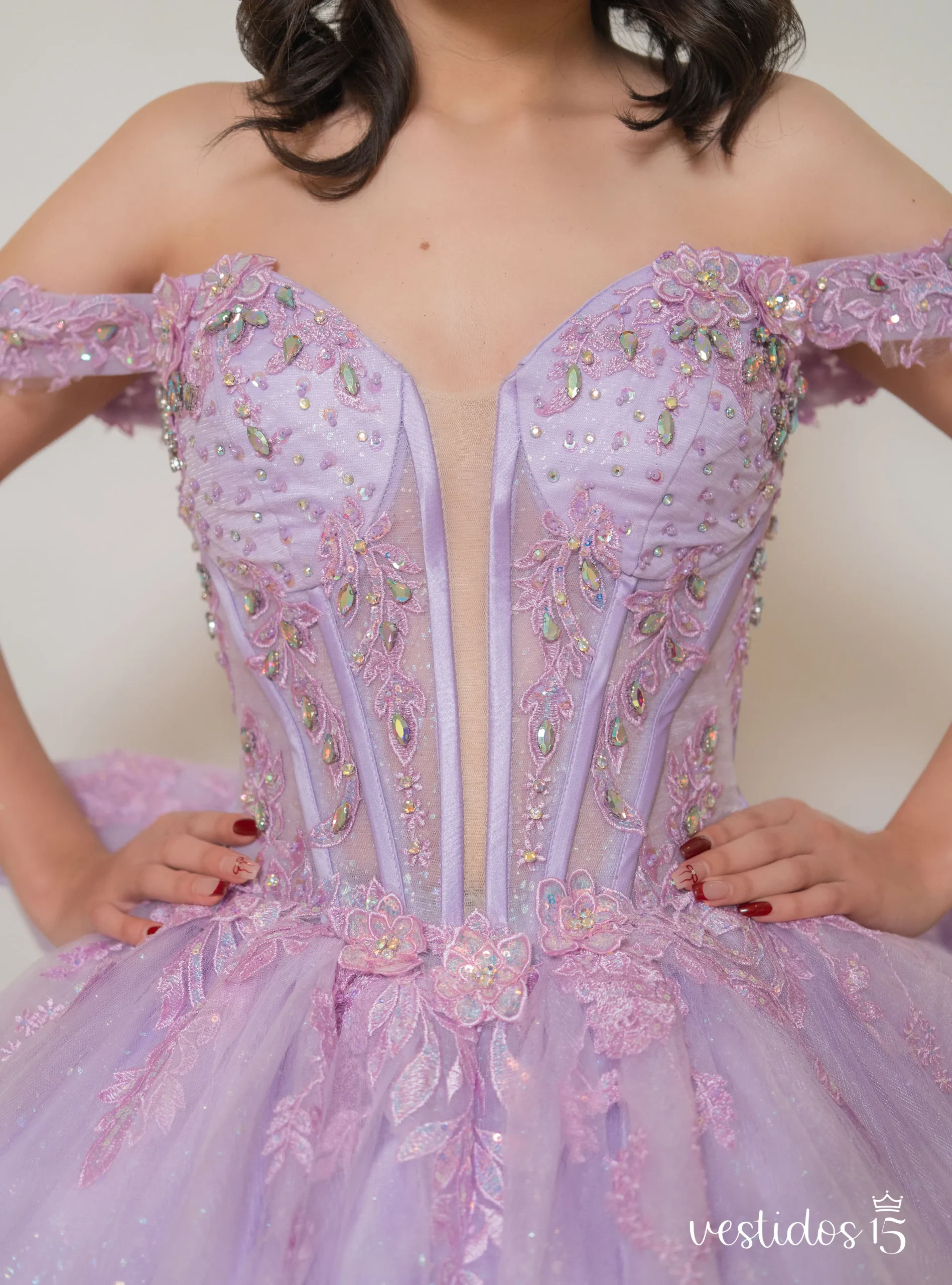 Alternative view of Vestido de 15 años Valeria Lila