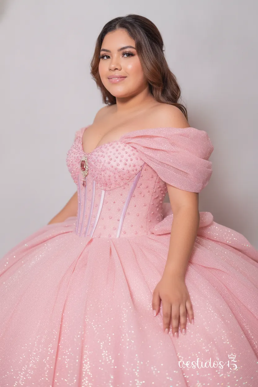Alternative view of Vestido de 15 años Viviana Rosa